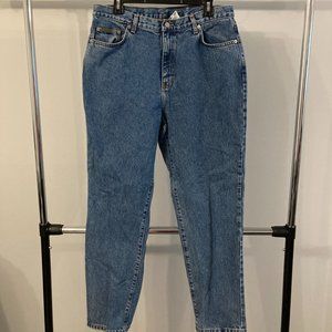 Y2K Calvin Klein Jeans Size 16 MOM JEANS High Waist 90s Retro Lg Leather Tag